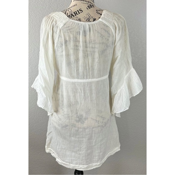 Eberjey 100% Cotyon White Tunic Blouse, size Small - Picture 5 of 9
